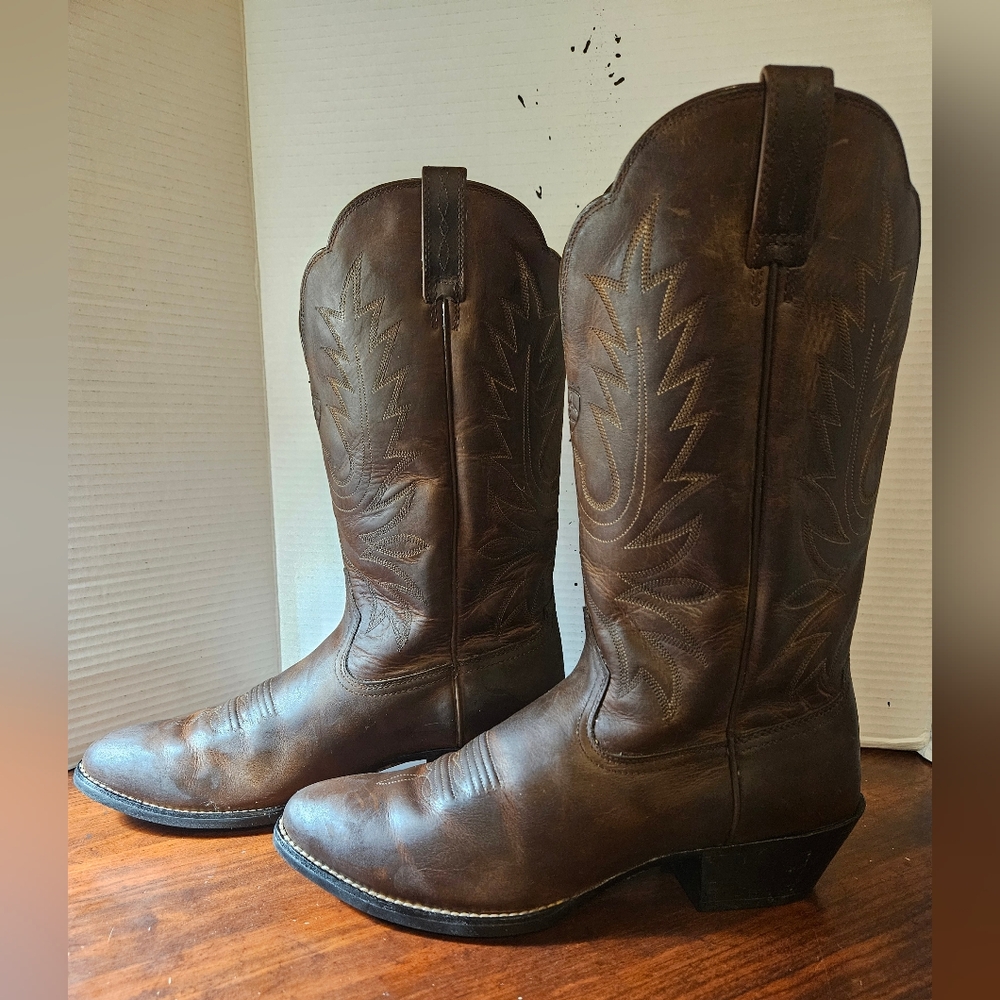 Ariat Brown Leather Cowboy Boots